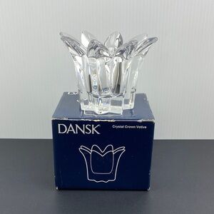 Dansk Crystal Crown Votive Candle Holder